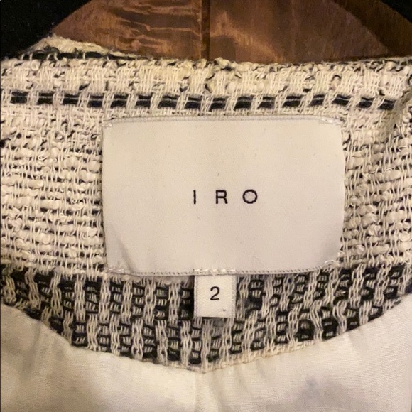 IRO Lizzie Jacket size 2, white and black woven! - Picture 4 of 6